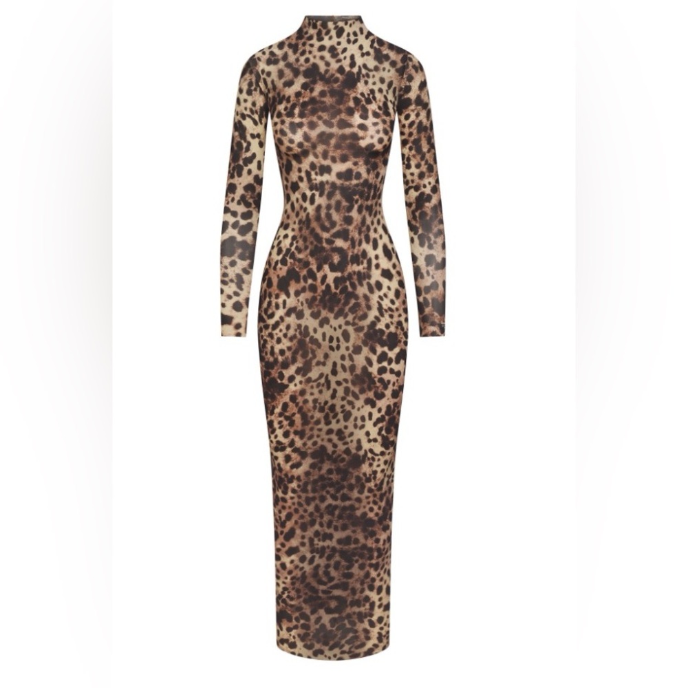 Dolce&Gabbana x Skims Milky Sheer Mock Neck Long Dress XS